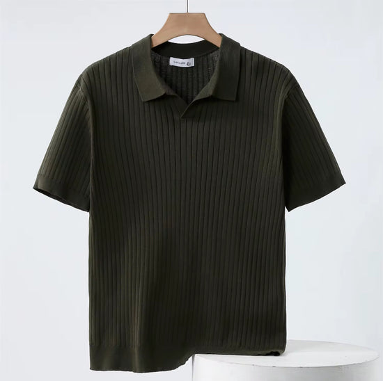 Stripe Polo - Modern Fit Short Sleeve Knit Polo Shirt
