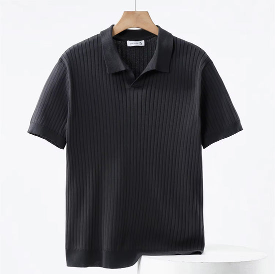 Stripe Polo - Modern Fit Short Sleeve Knit Polo Shirt