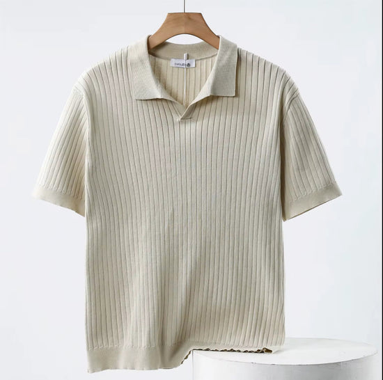 Stripe Polo - Modern Fit Short Sleeve Knit Polo Shirt