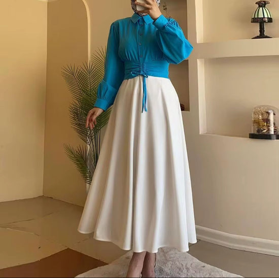 Twee-delige Dress Set - Losvallend Overhemd en Mini Jurk