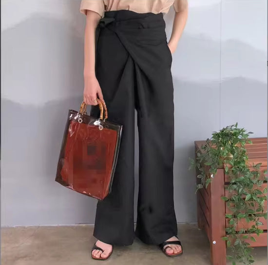 Elegante Damesblouse van Zijde en Viscoseblend - Almira Noir