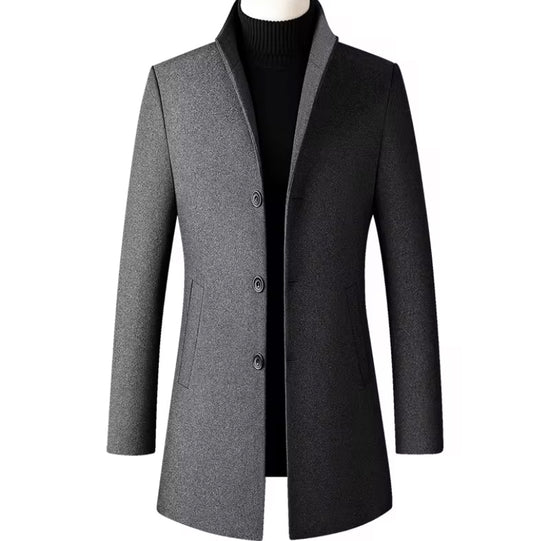 Almira Noir Heren Winter Jacket - Comfortabele en Tijdloze Mantel