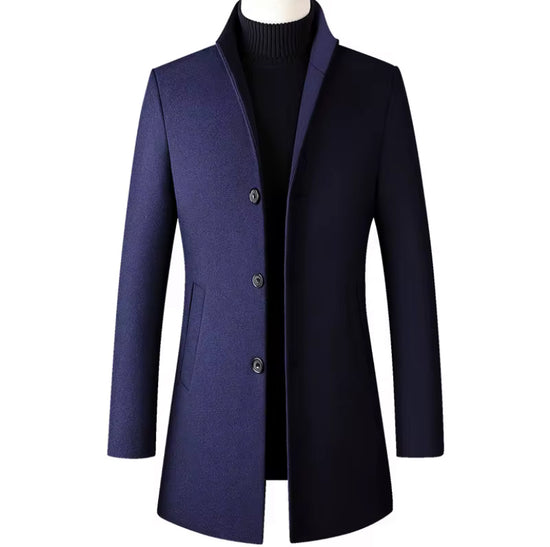 Almira Noir Heren Winter Jacket - Comfortabele en Tijdloze Mantel