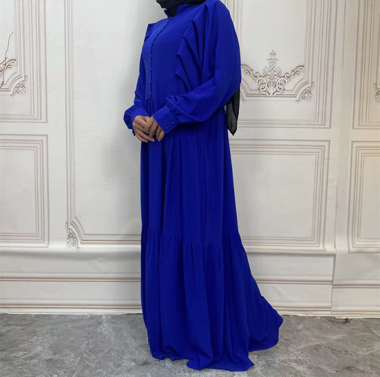 Elegante Effen Jurk met Klokmouwen voor Dames - Lente en Zomer