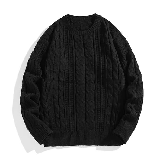 Heren Witte Half-Zip Mock Neck Trekkoord Jacquard Pullover Sweater