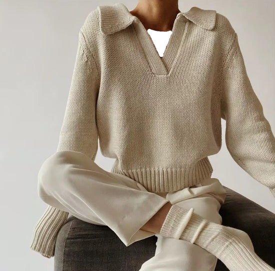 Sweater - Hemd-Sweater Top for Stylish Comfort