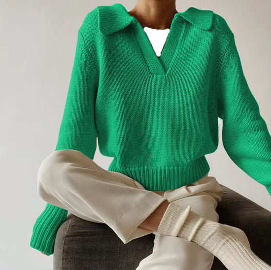 Sweater - Hemd-Sweater Top for Stylish Comfort