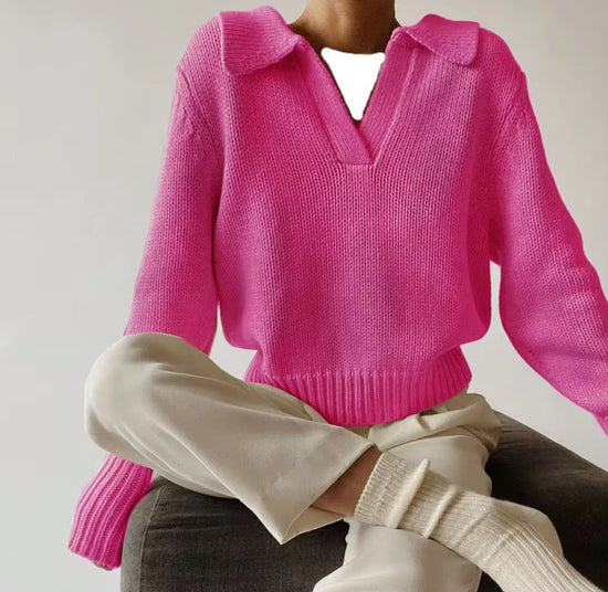 Sweater - Hemd-Sweater Top for Stylish Comfort