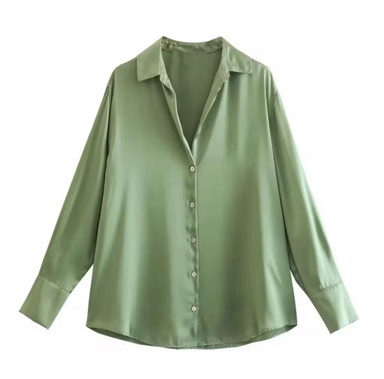 Almira dames casual losvallend overhemd met lange mouwen, minimalistisch en veelzijdig voor dagelijks gebruik