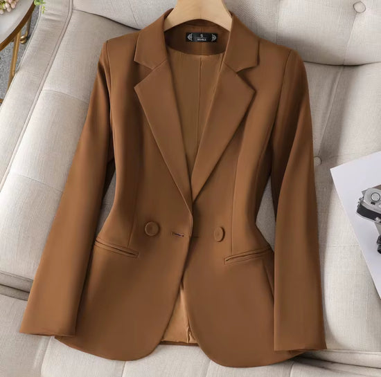 Calvaya Effen Kleur Casual Forens Mode Kostuum Jasje voor Lente en Herfst