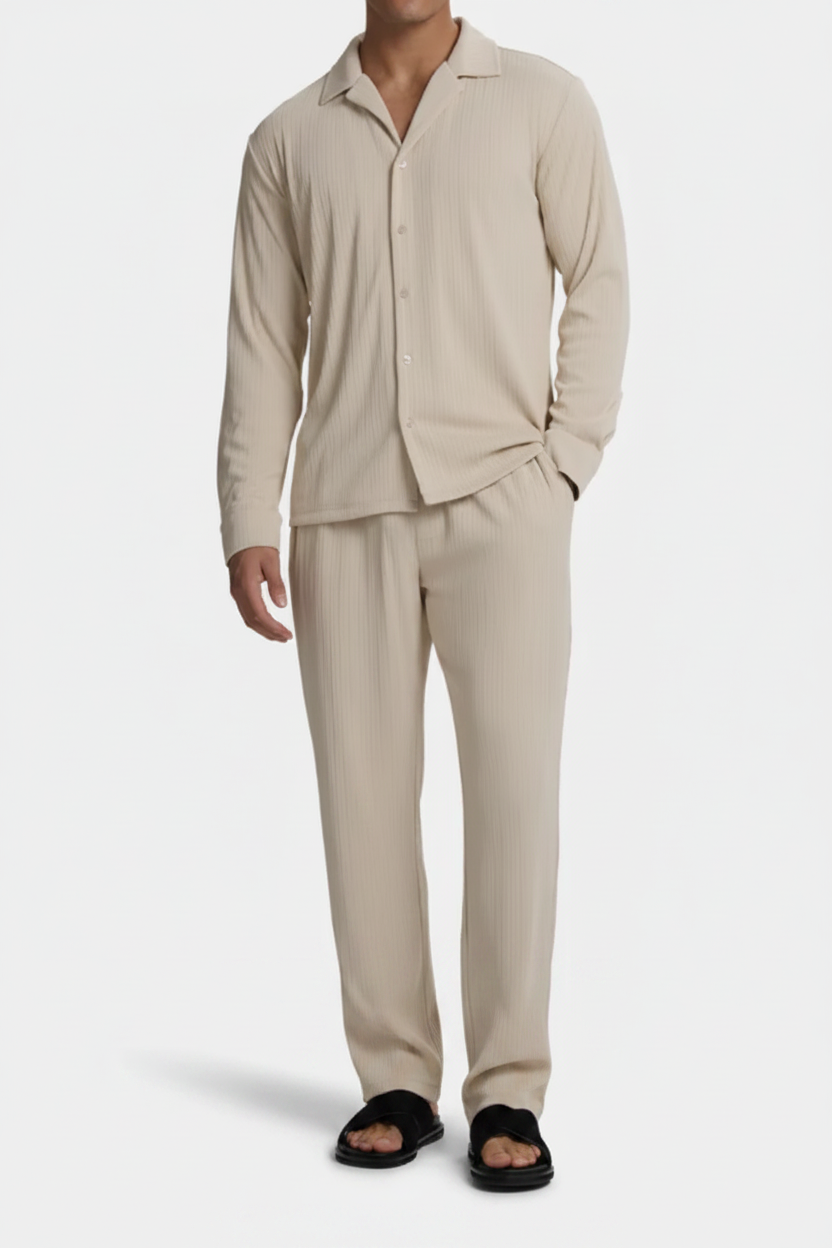 Beige linen set — clean background