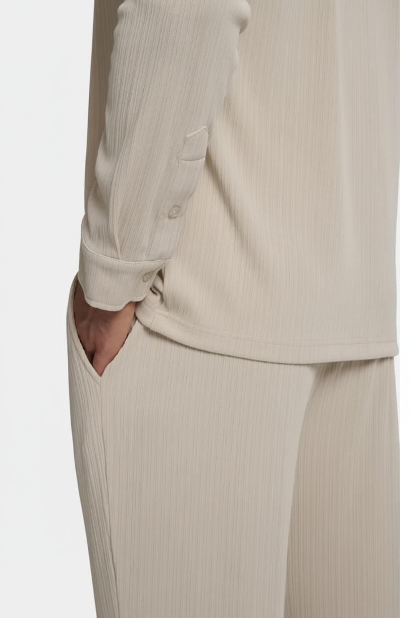 Beige textured detail shot — clean background