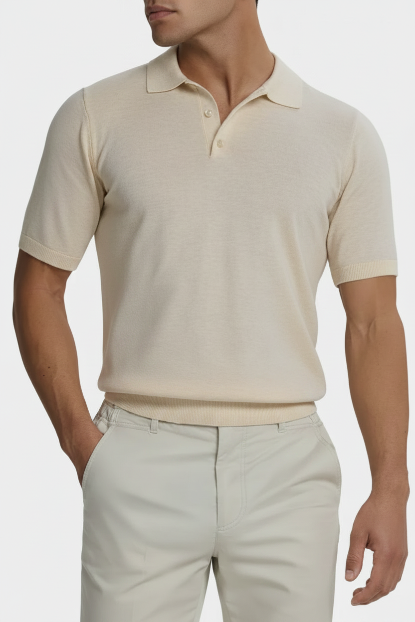 Eerste foto crème polo