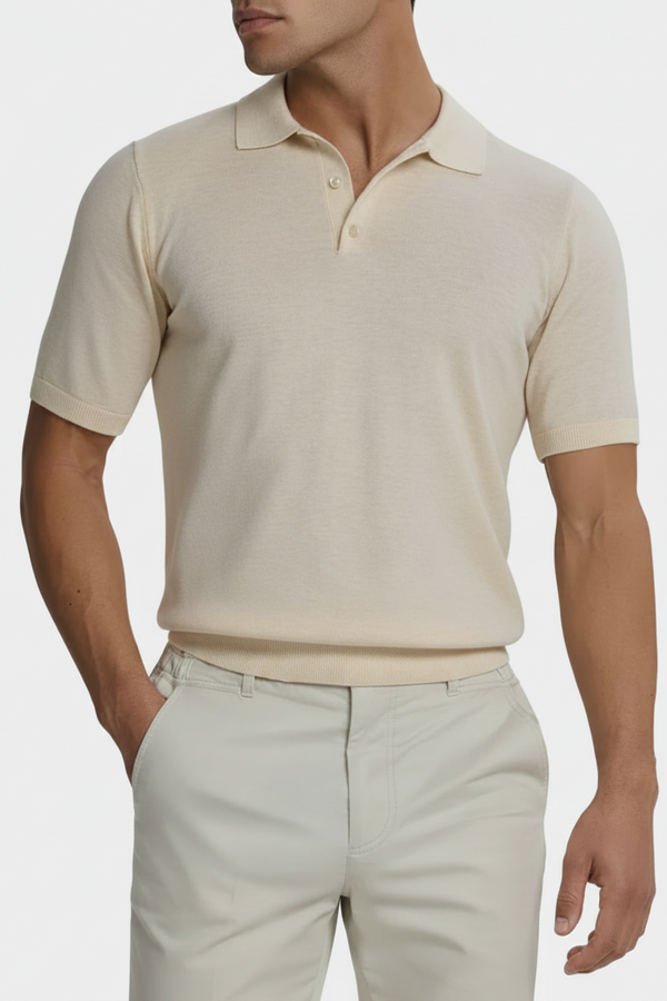 Eerste foto crème polo
