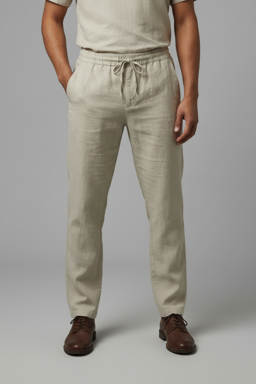 Maßgeschneiderte Leinenhose, müheloser Sommer-Fit
