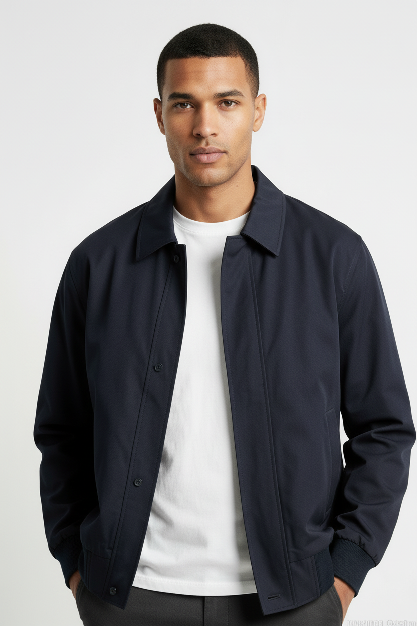 Ingezoomde productfoto navy jacket