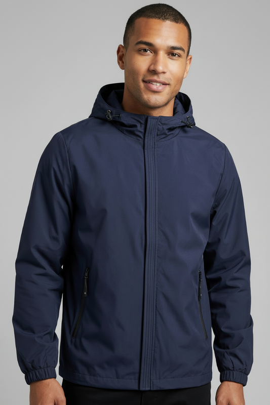 Leichte technische Kapuzenjacke, moderner Schutz, raffinierter Stil