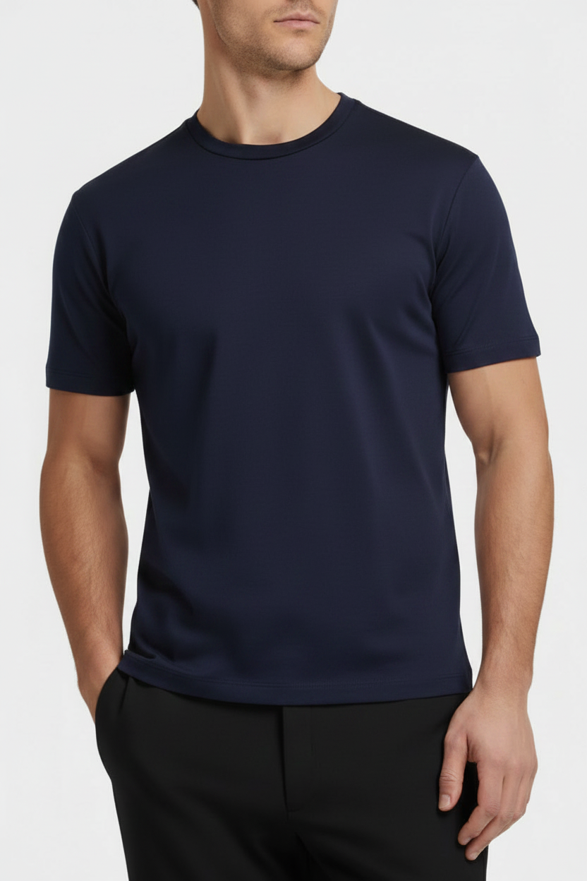 Navy Blue T-shirt – Close-up