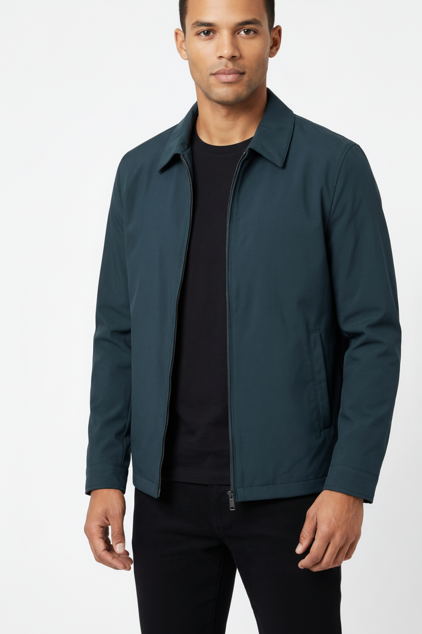 Minimalistische Reißverschlussjacke, Zeitlose Struktur, Moderne Eleganz