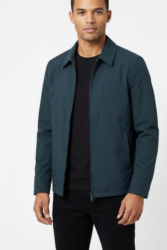 Minimalistische Reißverschlussjacke, Zeitlose Struktur, Moderne Eleganz